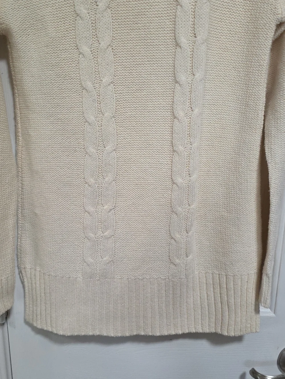 J.crew Cream Cable-Knit Turtleneck Sweater Size XS